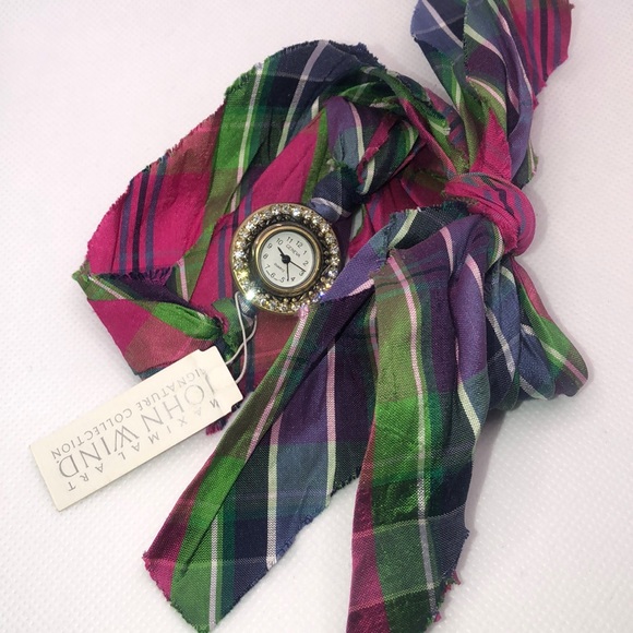 NWT Vintage John Wind Silk Wrap Watch - Picture 7 of 7
